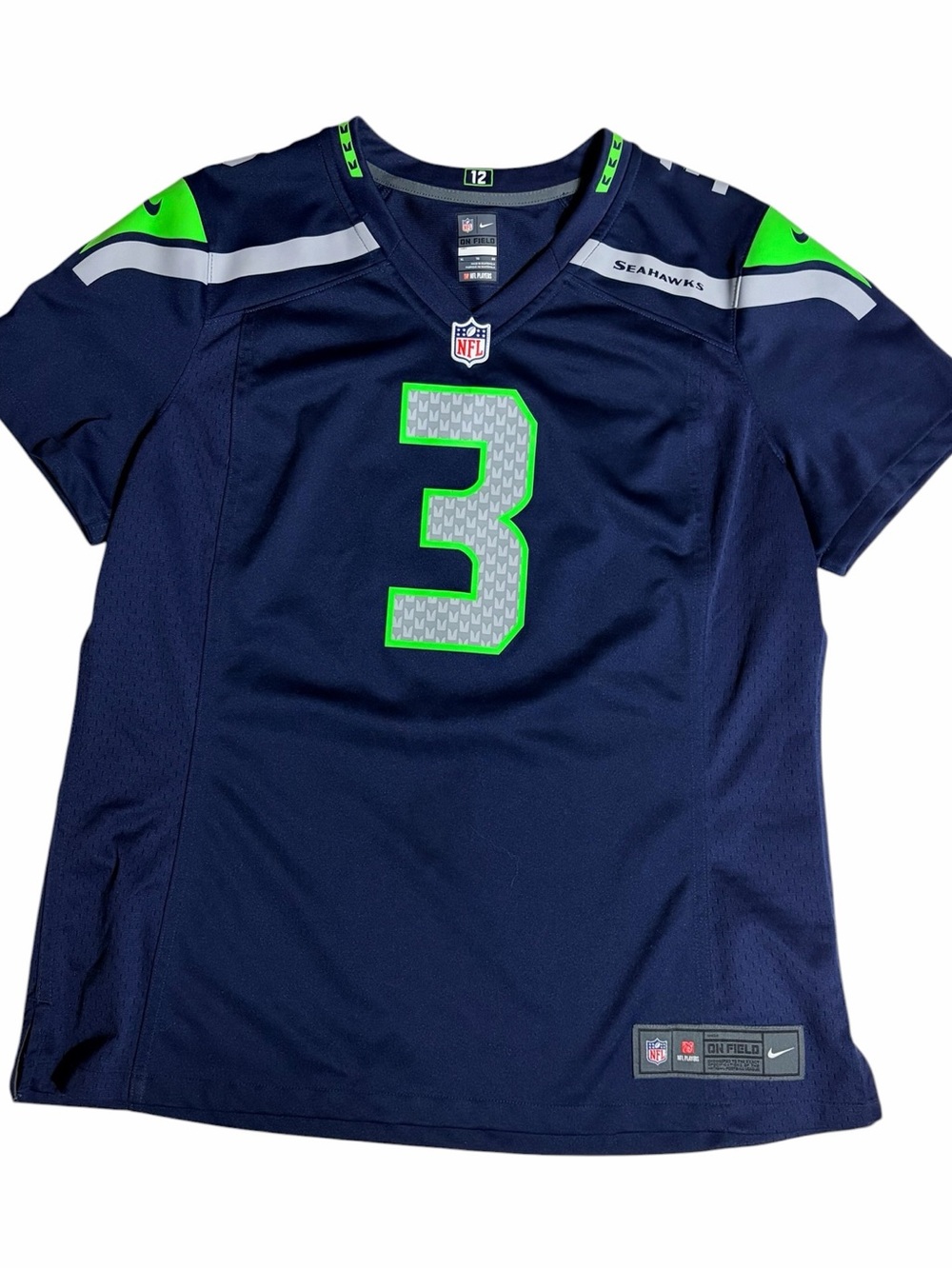 Nike Seattle Seahawks NFL Russell Wilson #3 Jersey Women's XL